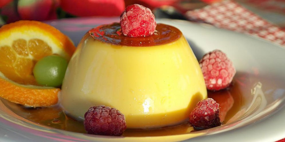 Makanan Lembut Penutup Pudding Sebagai Akhir Makanan