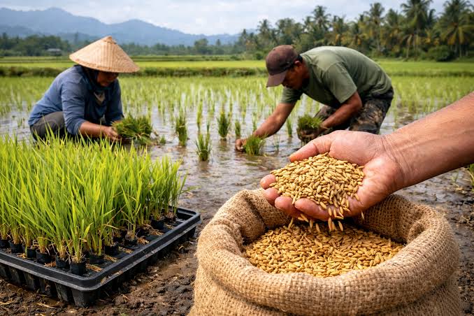 Tanaman Pangan Padi Sumber Utama Makanan Manusia
