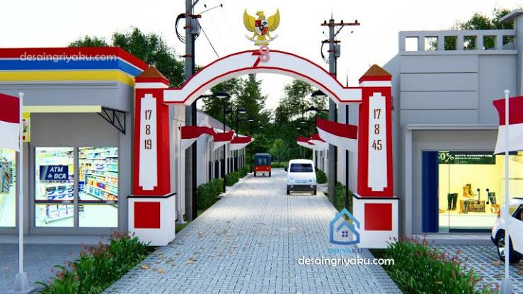 Sebuah Bangunan Gapura Sebagai Pintu Masuk