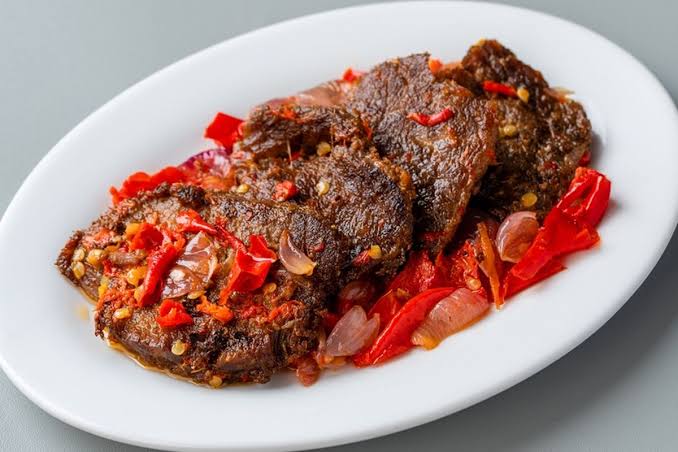 Makanan Indonesia Dendeng Dengan Beberapa Bahan